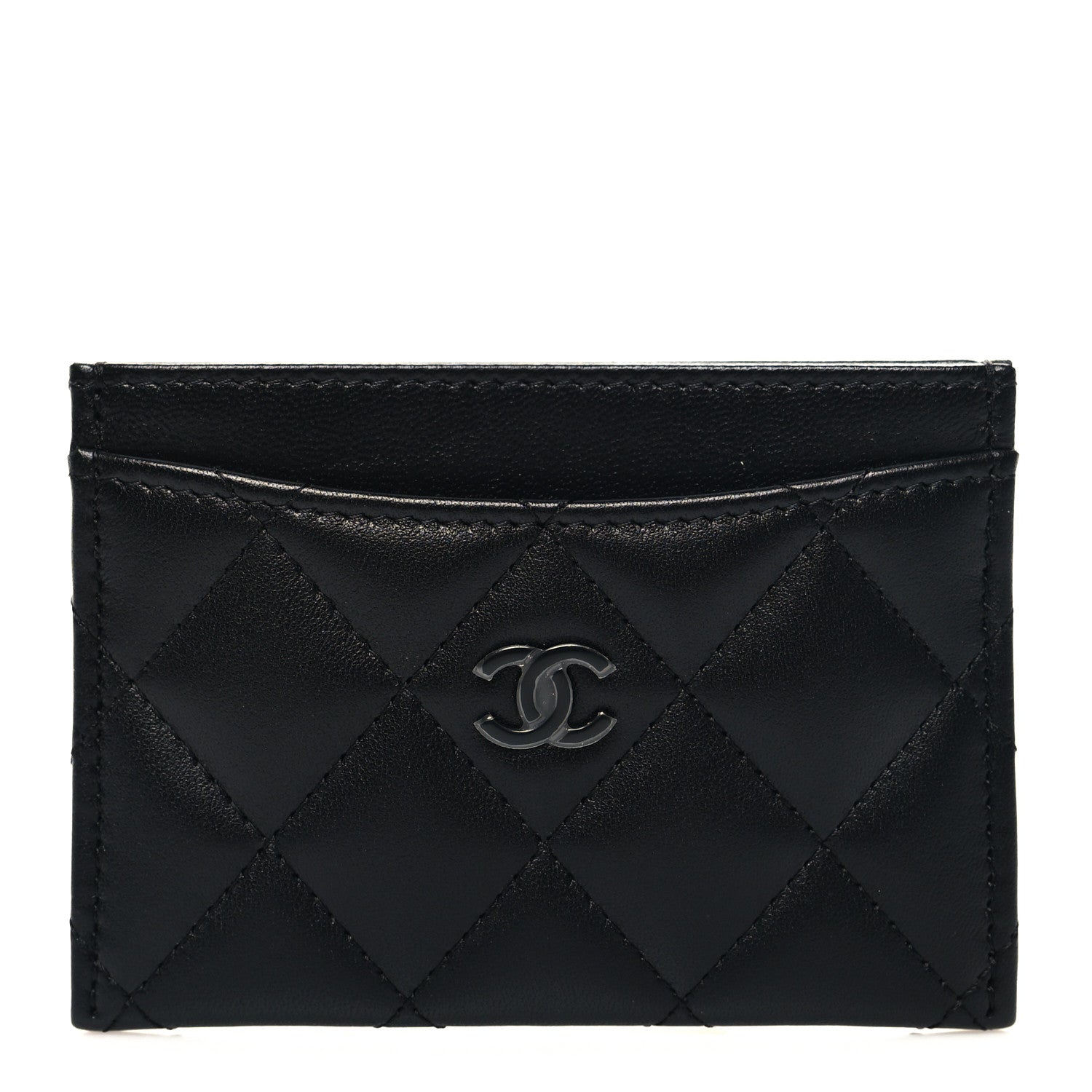 Chanel Lambskin Quilted Card Holder Black 1 of 10