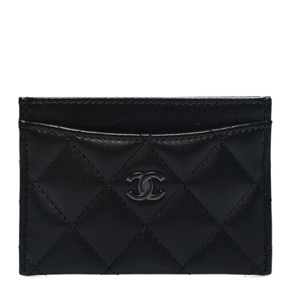 Chanel Lambskin Quilted Card Holder Black 1 of 10