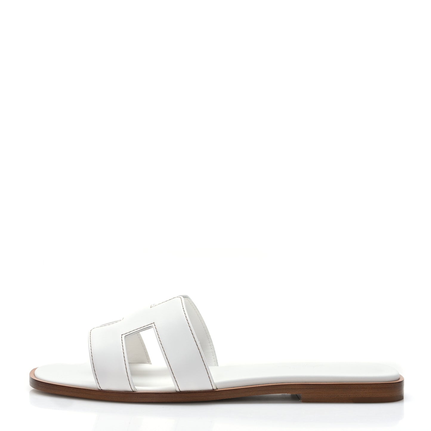 Box Calfskin Oran Sandals 37 White