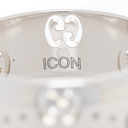 Gucci 18K White Gold 6mm Icon Band Ring 50 5.25 3 of 5