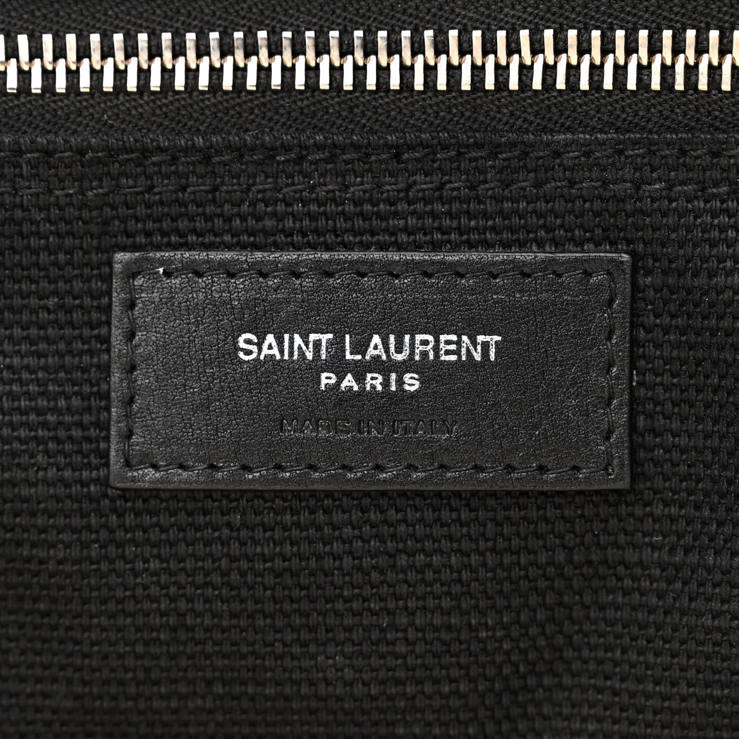 Linen Calfskin Rive Gauche North South Tote White Black
