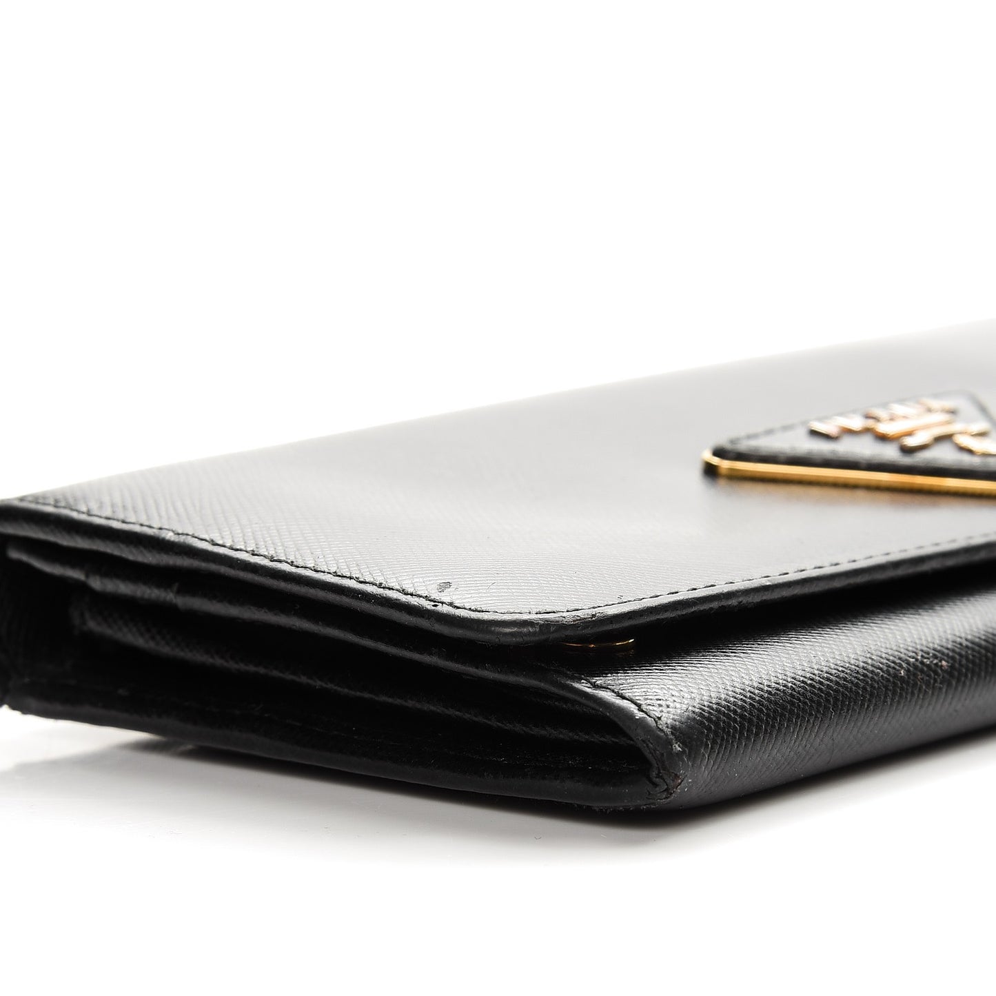 Saffiano Continental Flap Wallet Nero Black