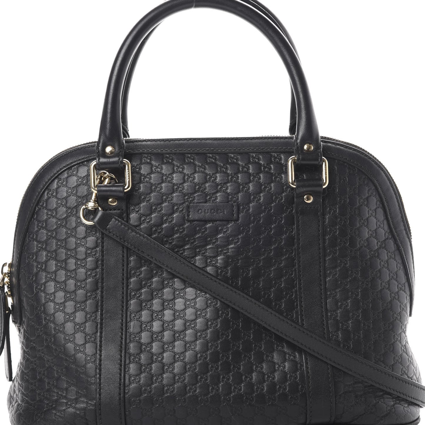 Microguccissima Medium Dome Bag Black