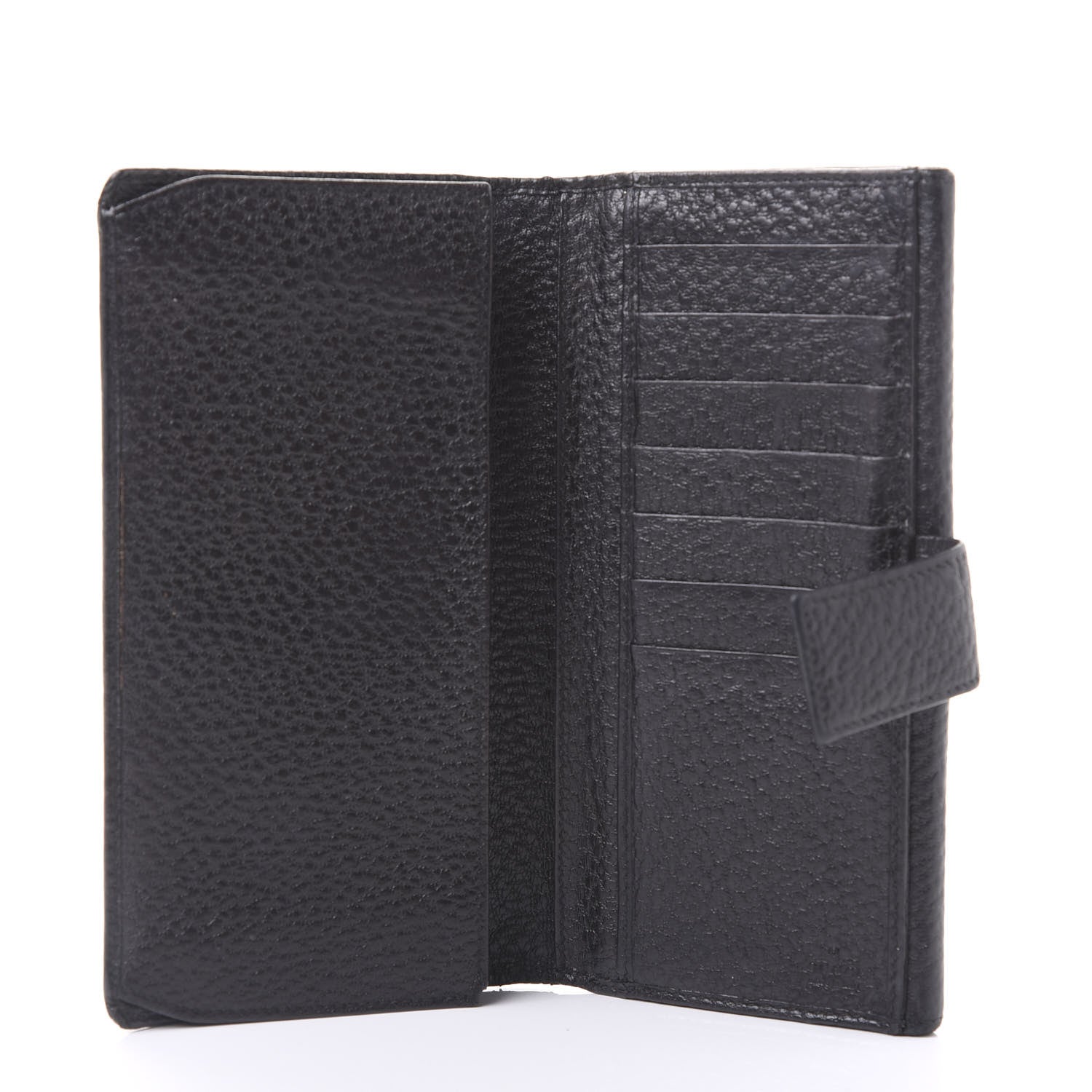 Gucci Grained Calfskin Hasler Continental Wallet Black 6 of 9