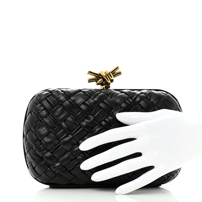 Bottega Veneta Nappa Intrecciato Knot Clutch Black 2 of 8