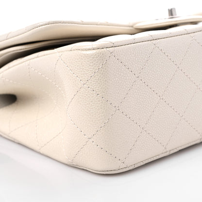 Chanel Pearly Caviar Quilted Jumbo Double Flap Dark White 8 of 9