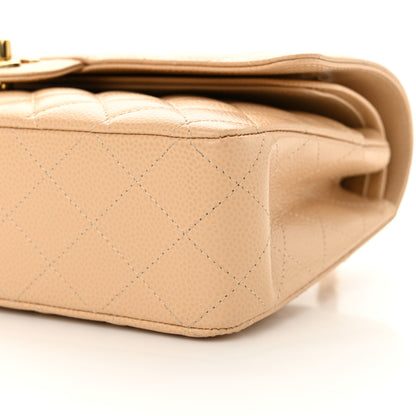 Chanel Caviar Quilted Medium Double Flap Beige Clair 10 of 13