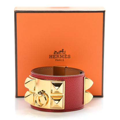 Hermes Epsom Collier de Chien CDC Bracelet S Rouge Casaque 8 of 8