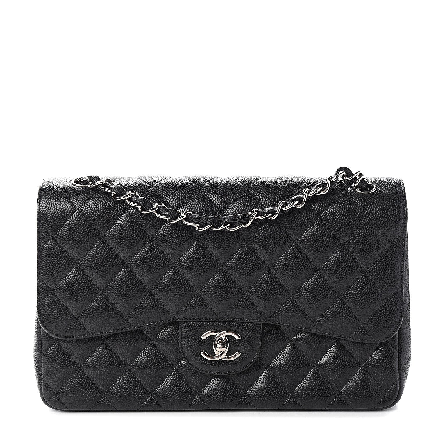 Chanel Caviar Quilted Jumbo Double Flap Black 1 of 12