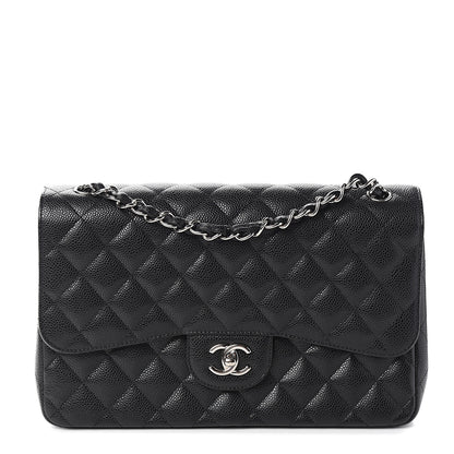 Chanel Caviar Quilted Jumbo Double Flap Black 1 of 12