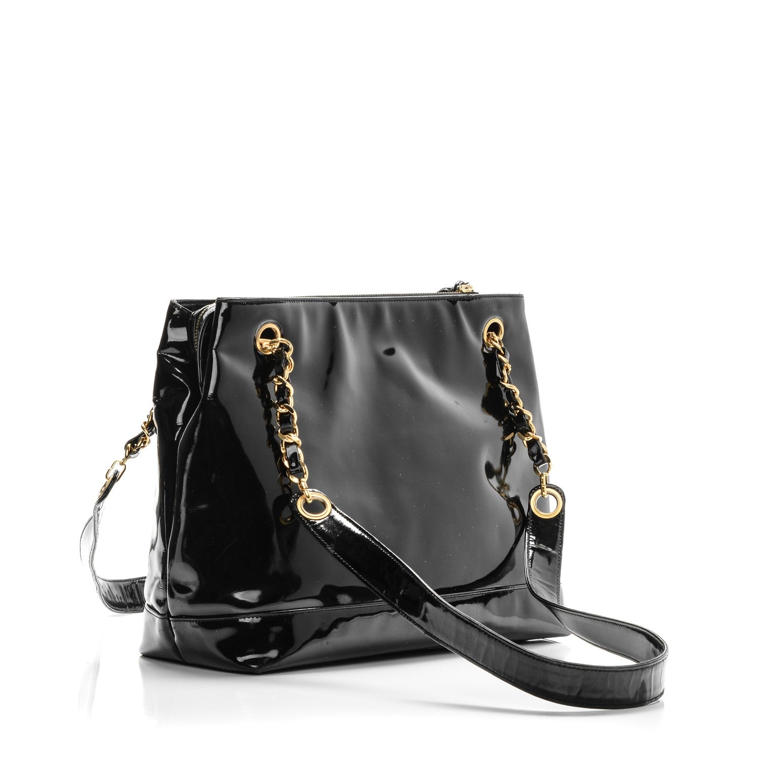 Chanel Patent CC Shoulder Bag Black 3 of 11