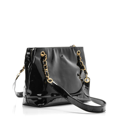 Chanel Patent CC Shoulder Bag Black 3 of 11