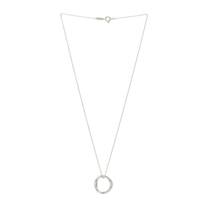 Tiffany Sterling Silver 1837 Circle Pendant Necklace 3 of 7