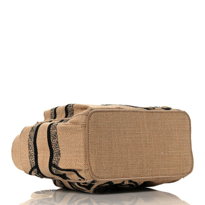 Christian Dior Union Jute Canvas Small Catherine Tote Beige 4 of 11