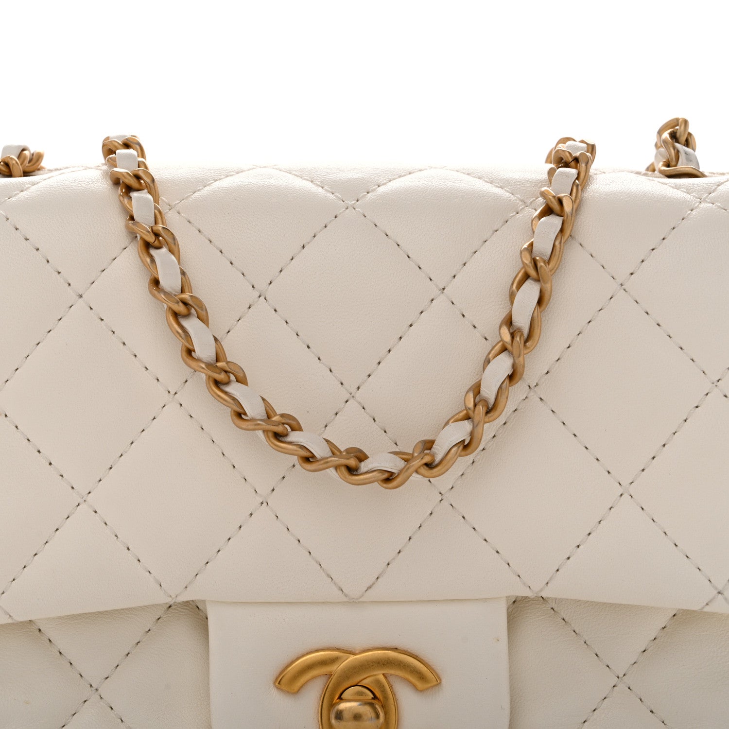 Chanel Lambskin Quilted Mini Pearl Crush Flap White 8 of 13
