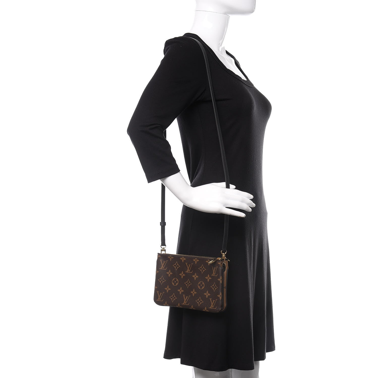 Louis Vuitton Reverse Monogram Giant Double Zip Pochette 2 of 11