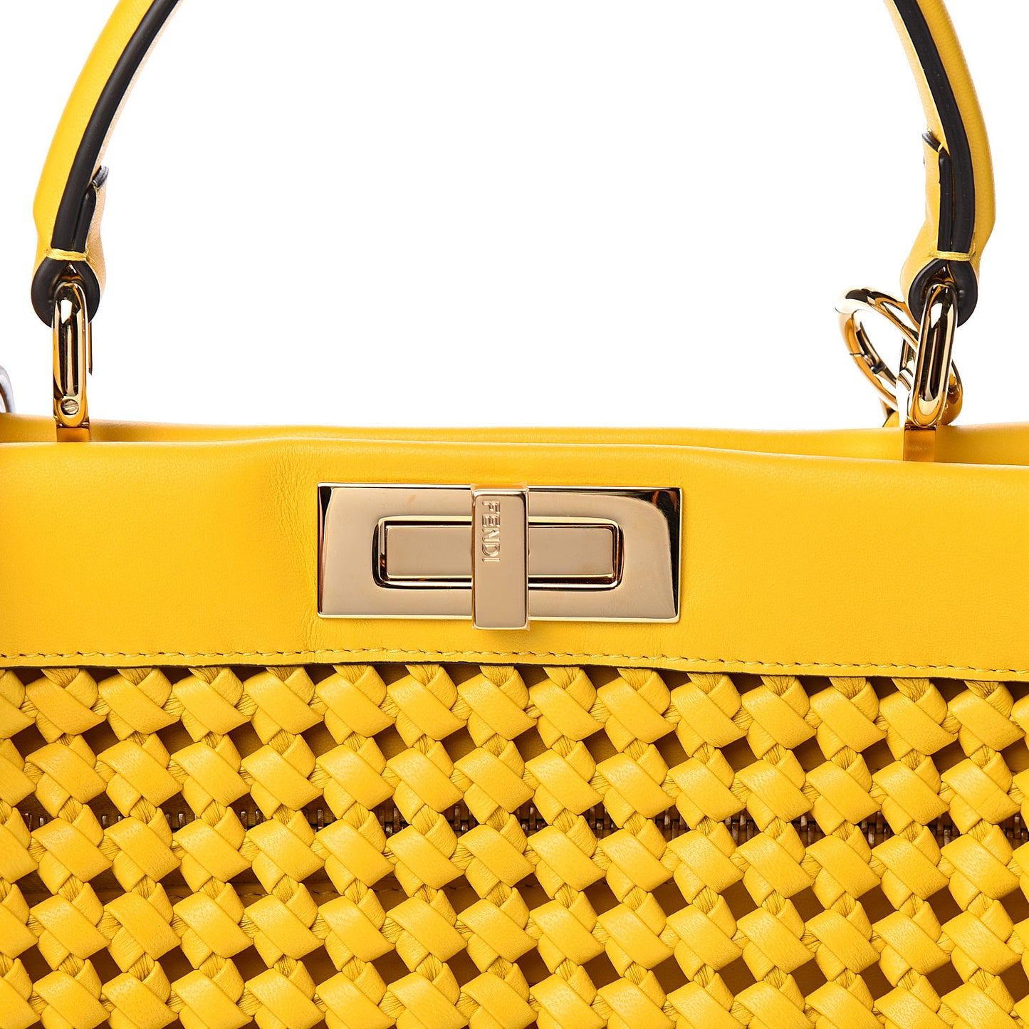 Nappa Matisse Intreccio Medium Peekaboo Iconic Satchel Mimosa