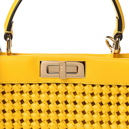 Fendi Nappa Matisse Intreccio Medium Peekaboo Iconic Satchel Mimosa 10 of 10