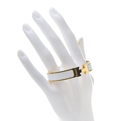 Hermes Enamel Narrow Clic Clac H Bracelet PM White 2 of 6
