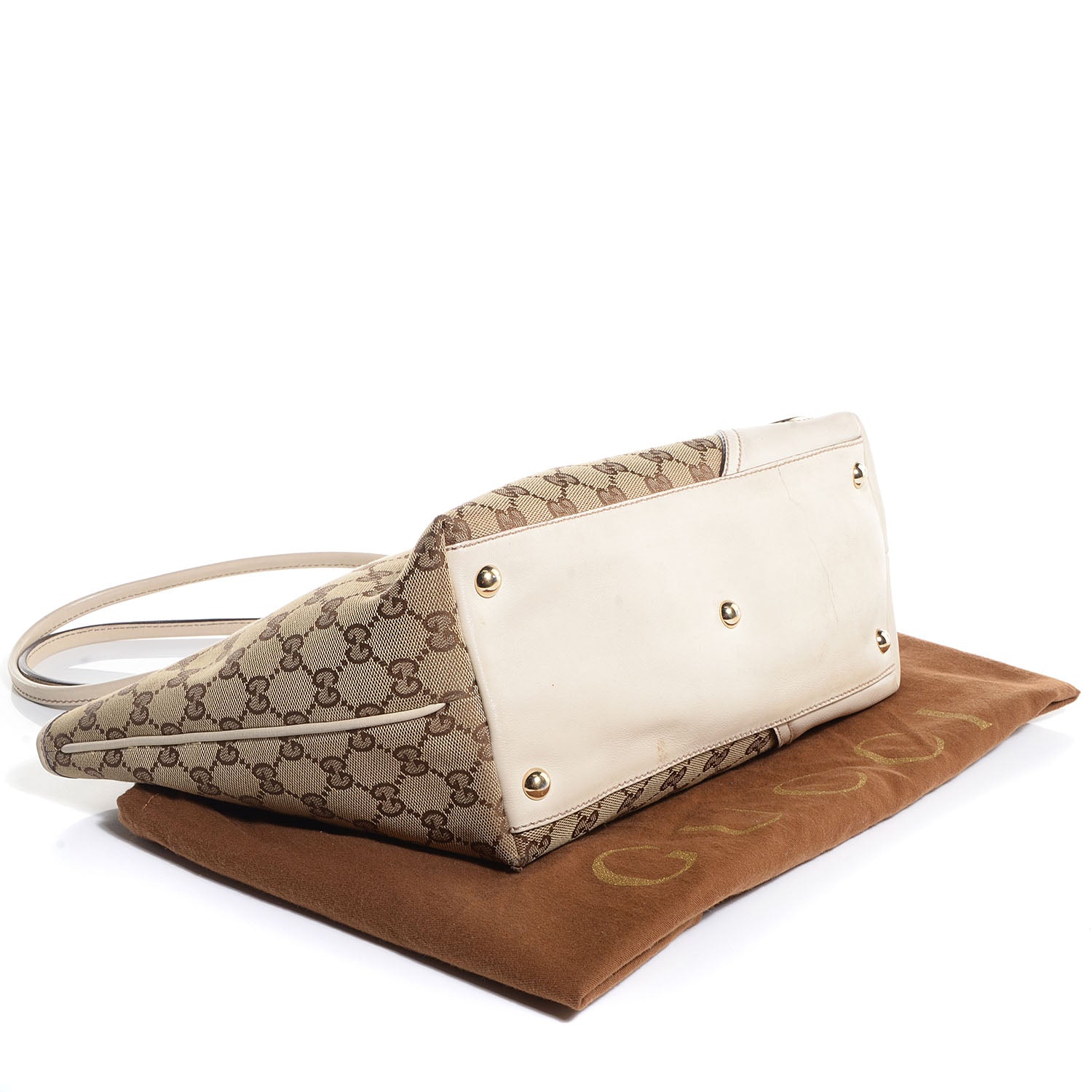 Gucci Monogram Medium New Britt Tote Off White 4 of 7