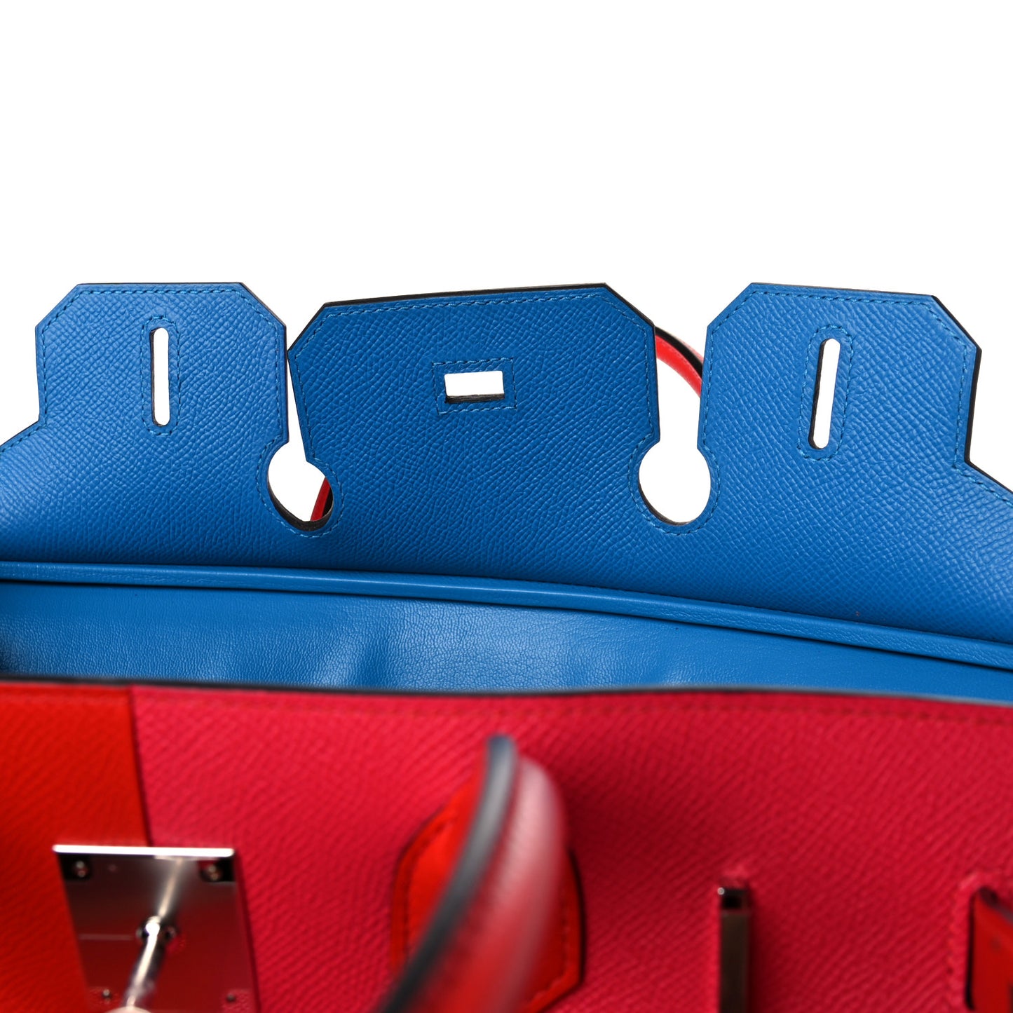 Epsom Casaque Birkin Sellier 30 Rouge Coeur Rose Extreme Bleu Zanzibar