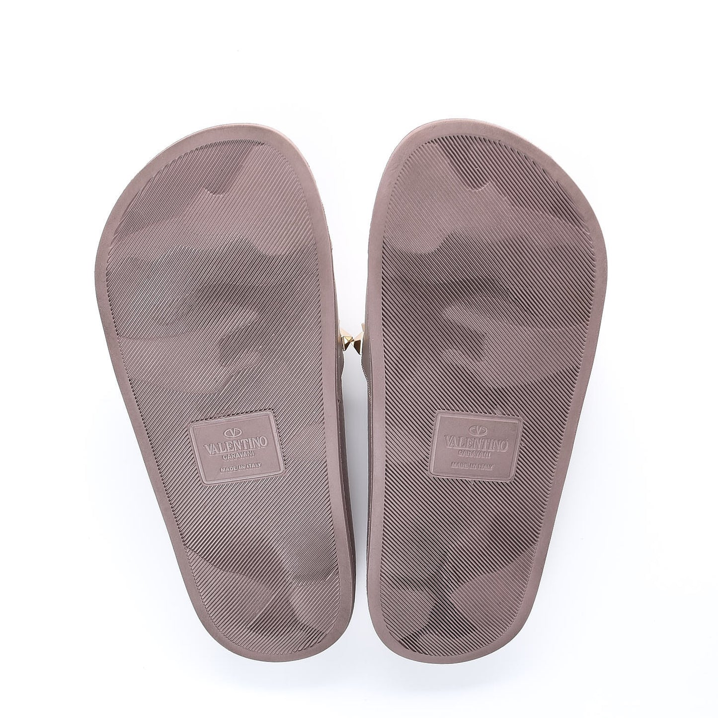 Rubber Rockstud Slide Sandals 36 Poudre