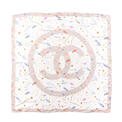 Chanel Silk Constellations CC Square Scarf Beige Multicolor 1 of 5