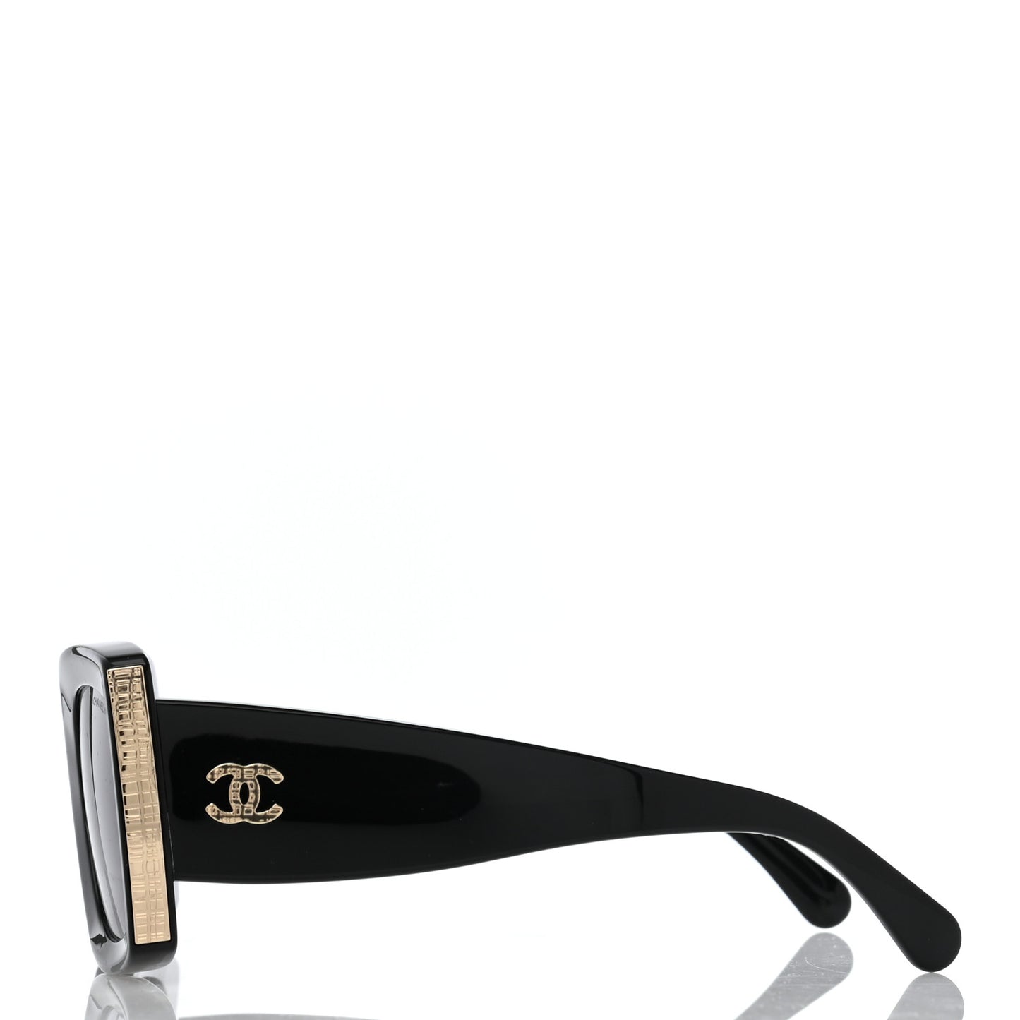 Acetate Rectangle Sunglasses 5435 Black