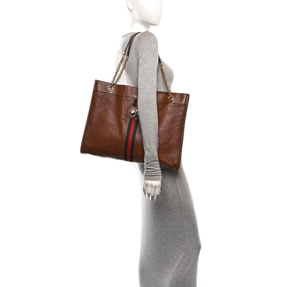 Gucci Calfskin Large Rajah Chain Tote Cuir 2 of 11
