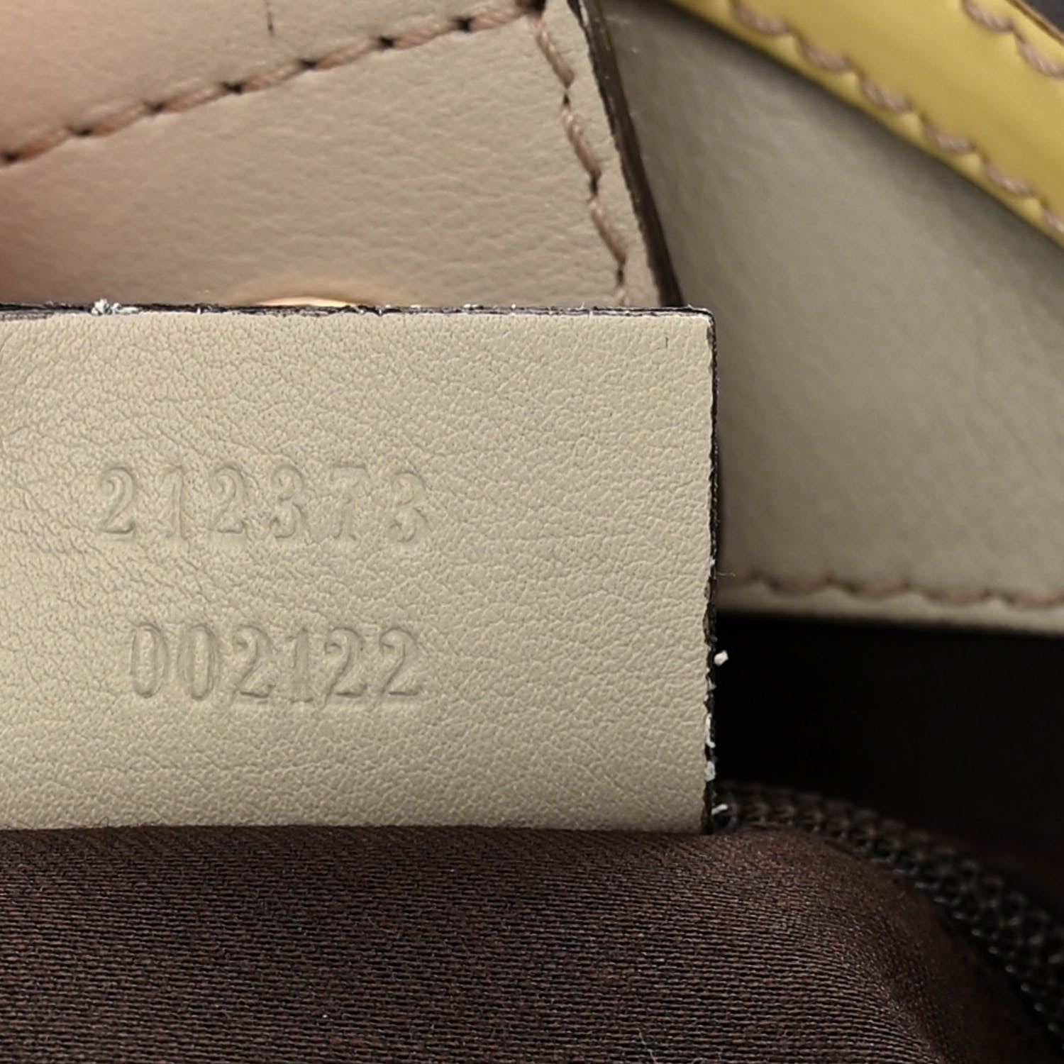 Gucci GG Monogram Patent Oliver Pug Tote Yellow Beige 7 of 12