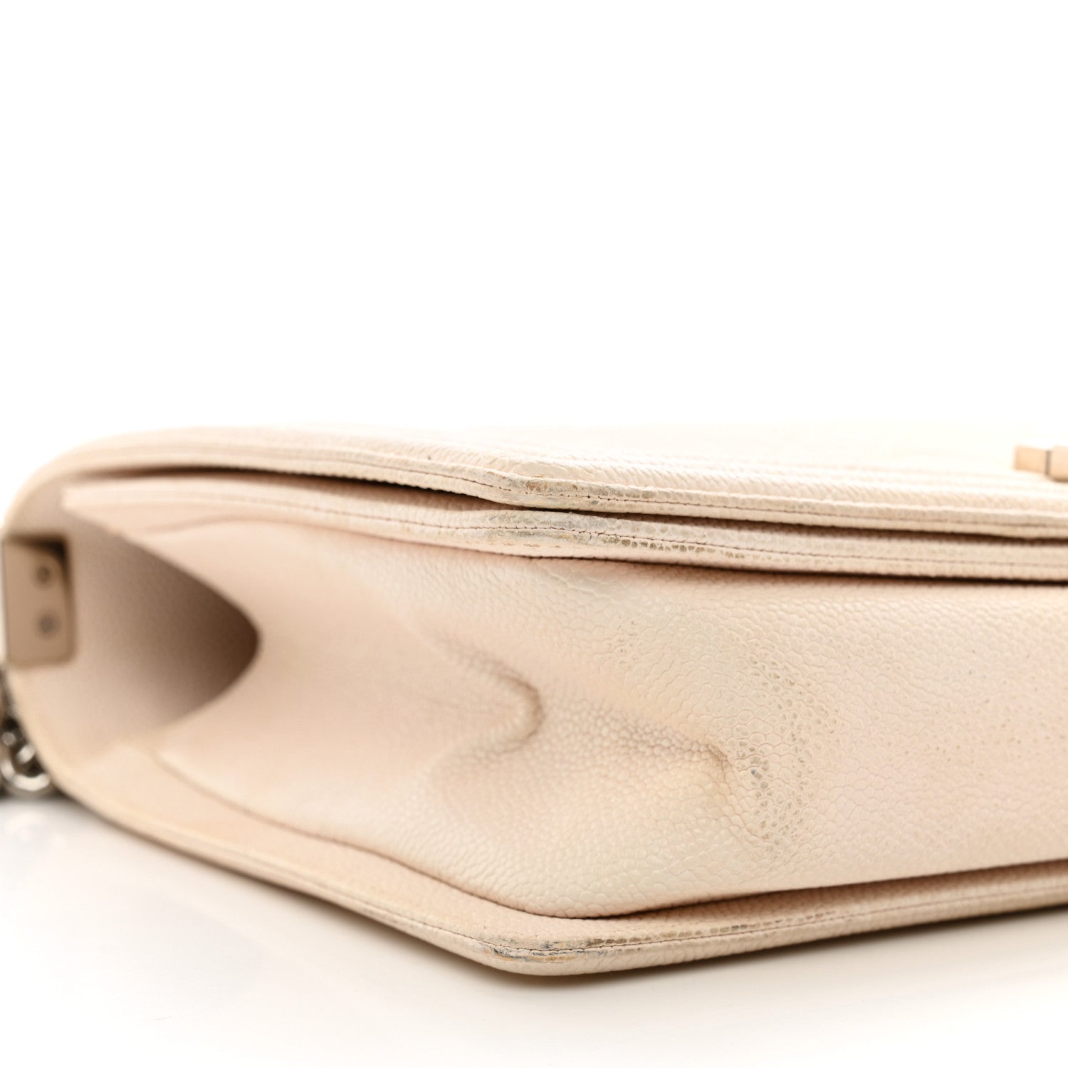 Chanel Caviar Quilted New Medium Boy Flap White 9 of 11
