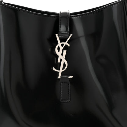 Saint Laurent Patent Small Le 5 A 7 Supple Hobo Black 9 of 11