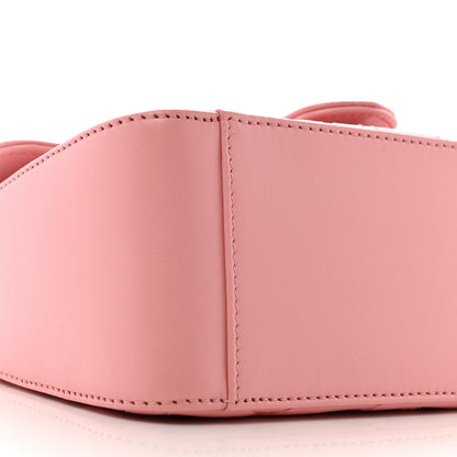 Gucci Calfskin Matelasse Mini GG Marmont Top Handle Shoulder Bag Wild Rose 9 of 13