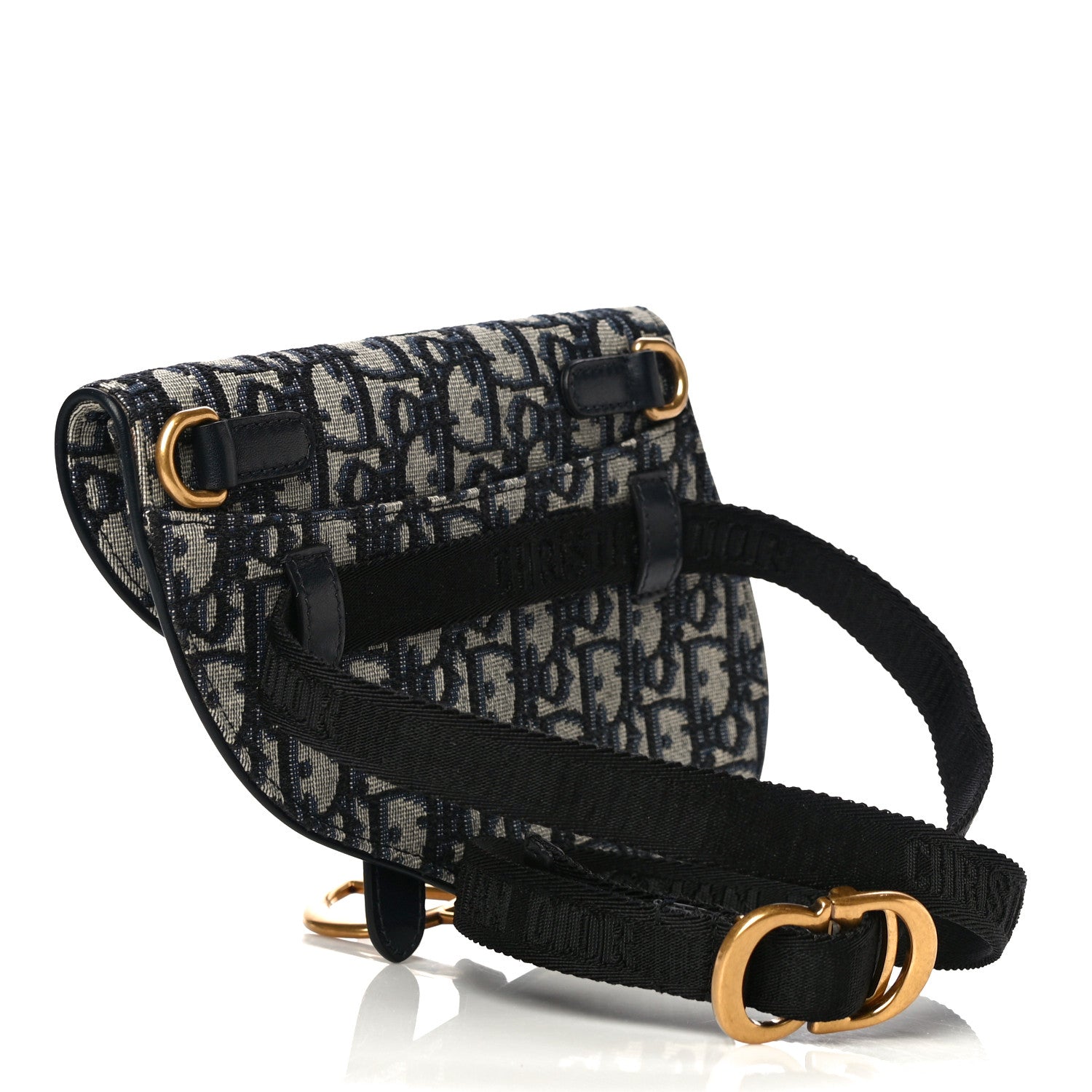 Christian Dior Oblique Saddle Belt Pouch Blue 3 of 11