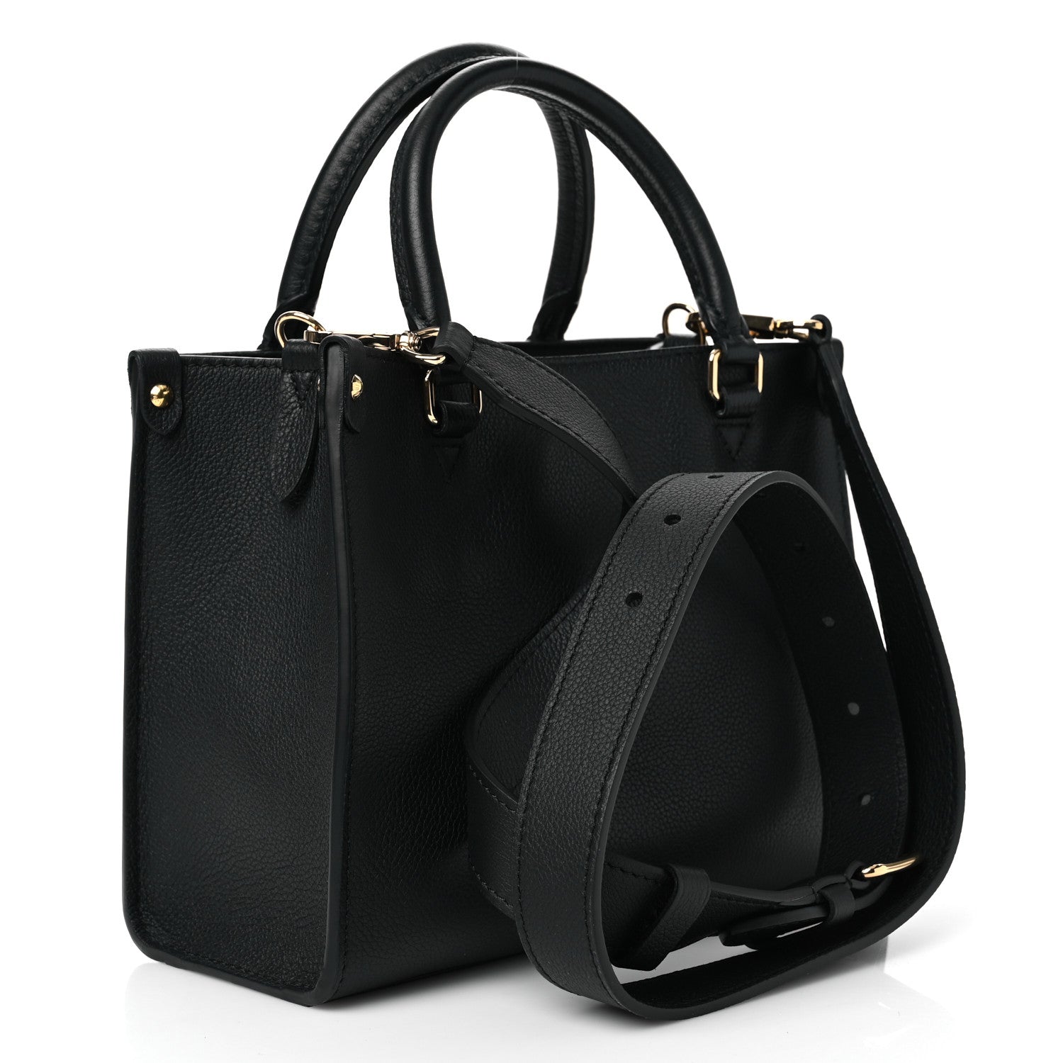 Louis Vuitton Calfskin Lock & Go Tote Black 2 of 9