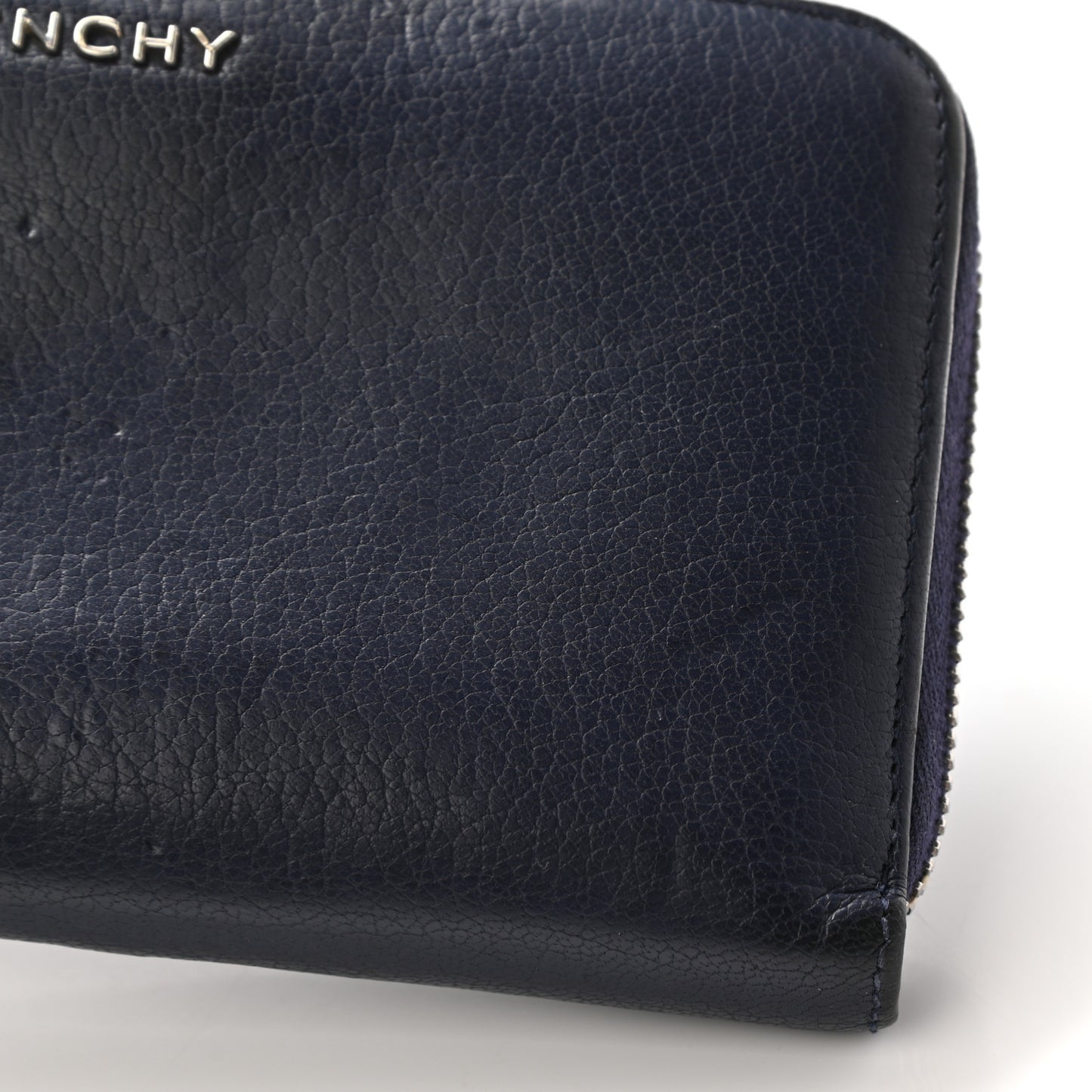 Sugar Goatskin Pandora Zip Around Wallet Night Blue
