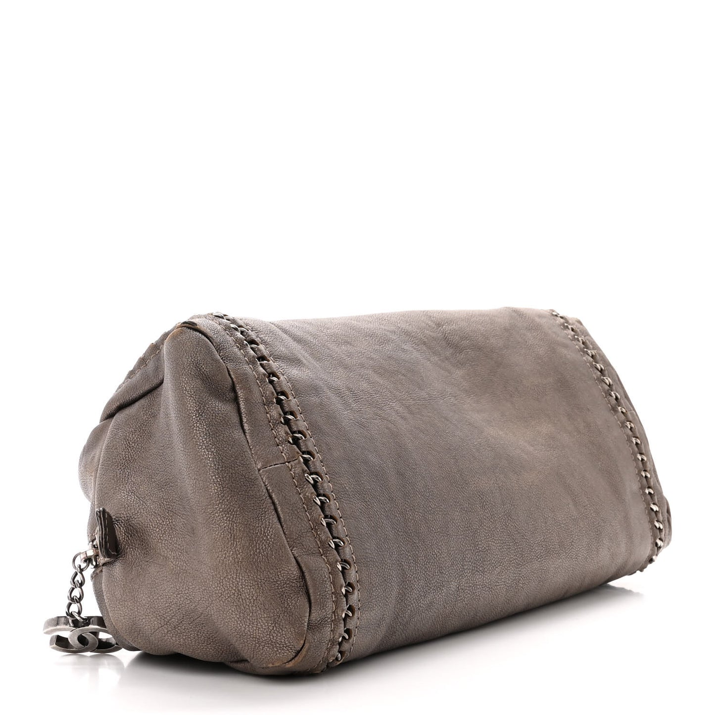 Metallic Goatskin Medium Luxe Ligne Bowler Bronze