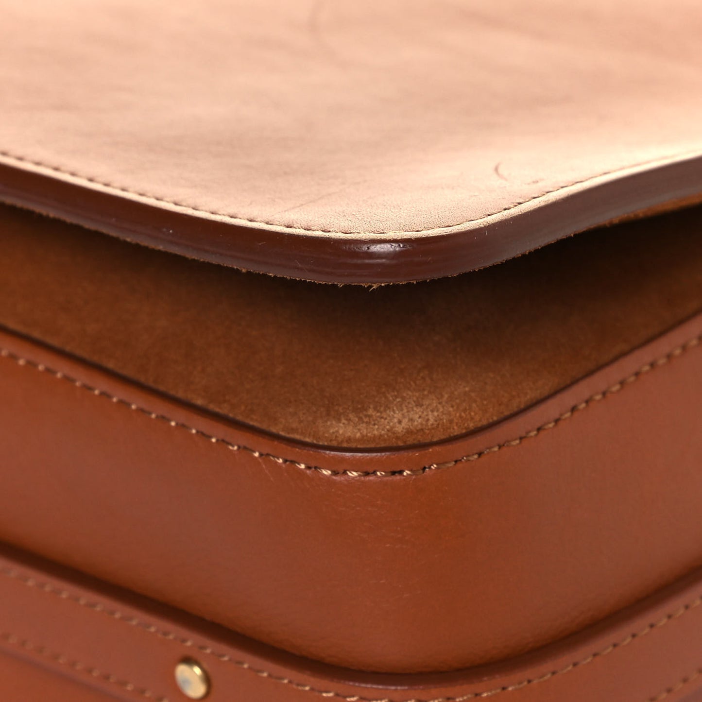 Calfskin Suede Medium Roy Bag Caramel
