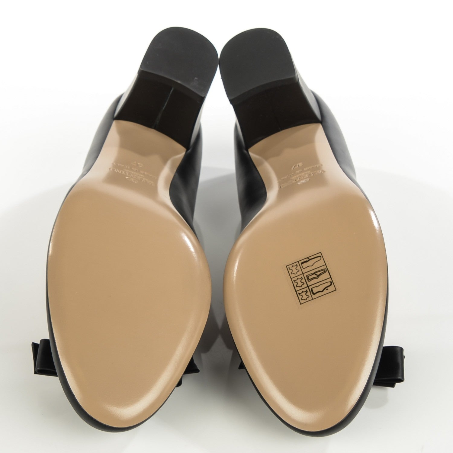 Valentino Garavani Calfskin Bow Pumps 37 Black 6 of 9