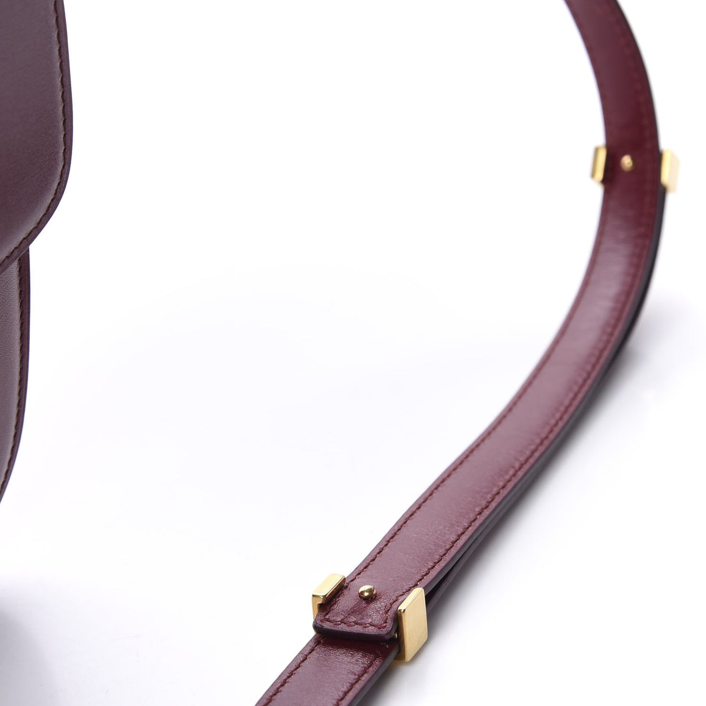 Box Calfskin Medium Classic Box Flap Bag Burgundy
