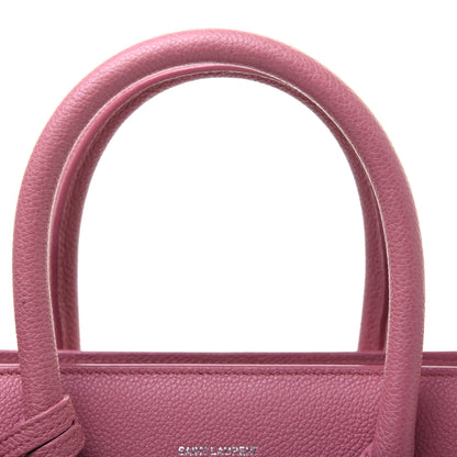 Saint Laurent Grained Calfskin Small Sac De Jour Dark Rose 32 of 33