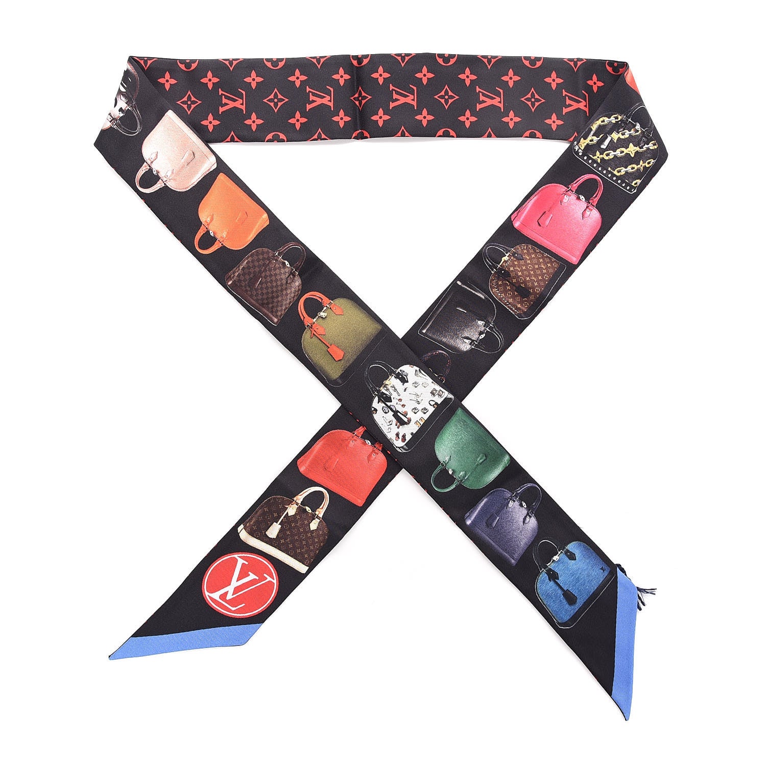 Louis Vuitton Silk Monogram Tribute To Alma BB Bandeau Black 1 of 3
