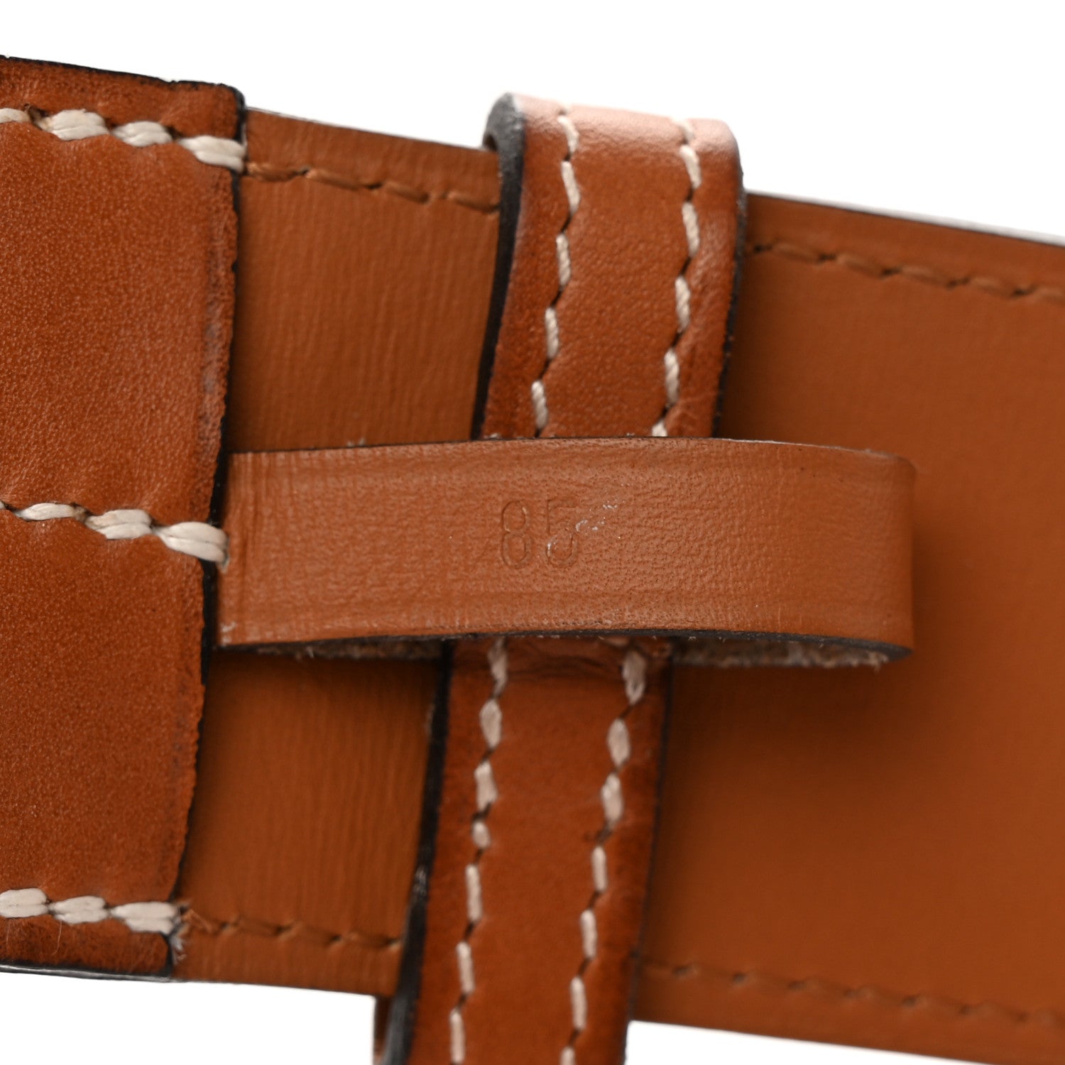 Hermes Barenia 40mm Etriviere Belt 85/34 Fauve 4 of 9