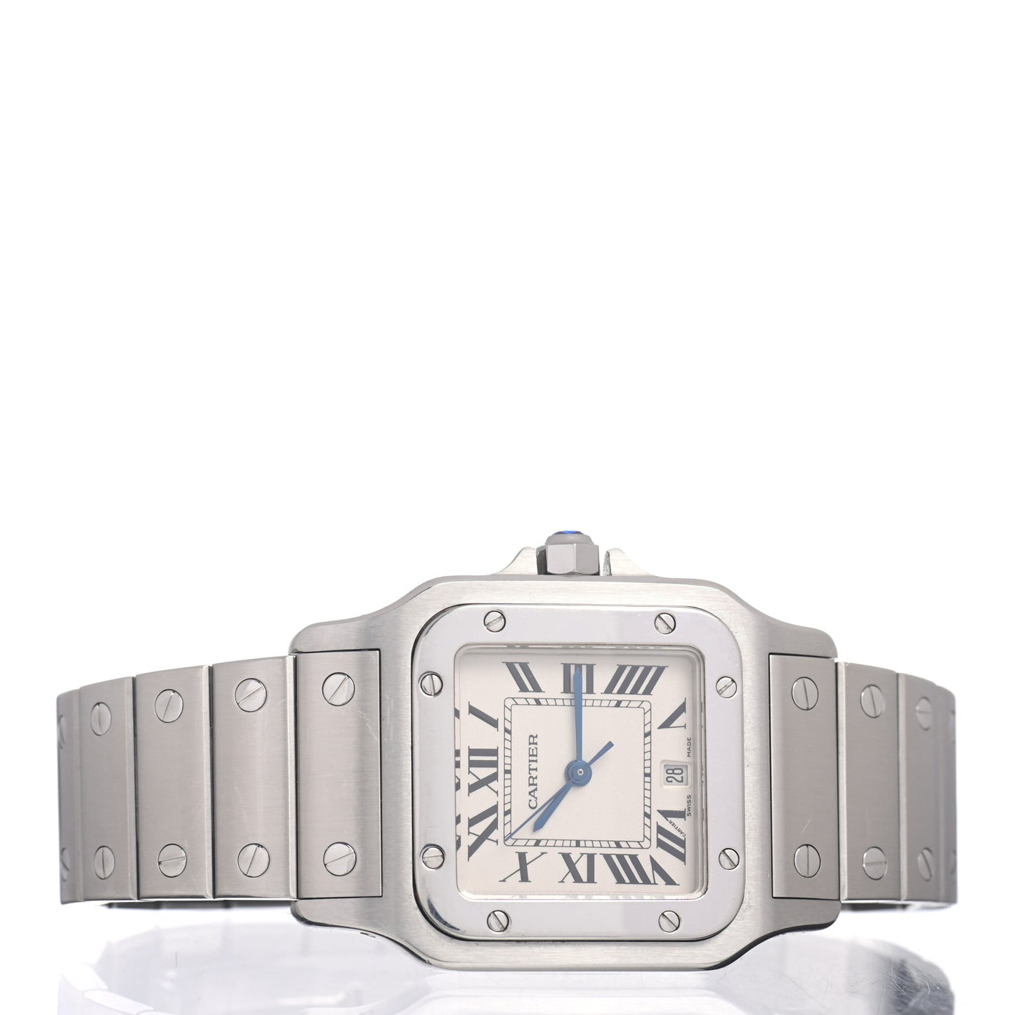 Stainless Steel 29mm Santos De Cartier Galbee Quartz Watch