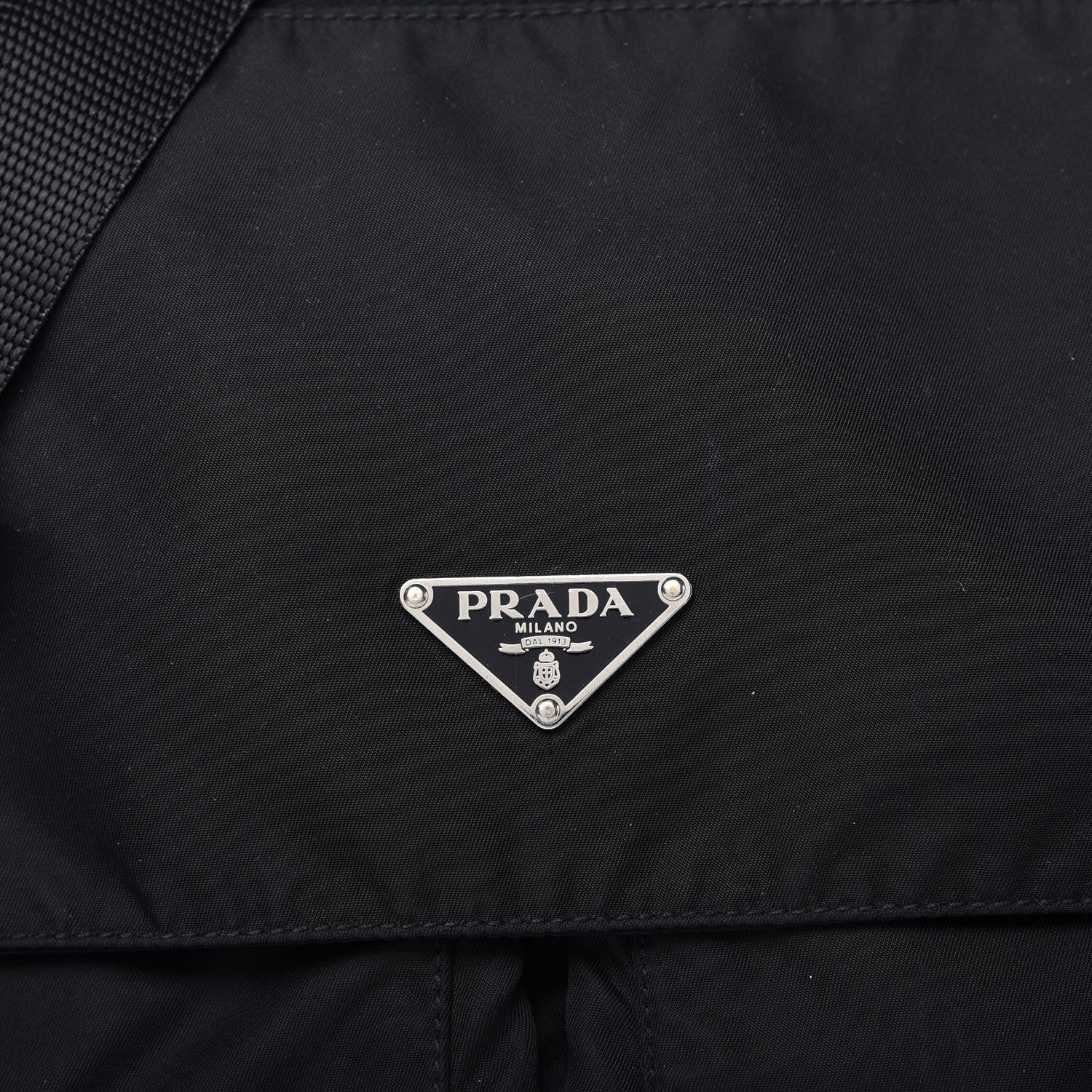 Prada Nylon Vela Messenger Bag Black 9 of 12