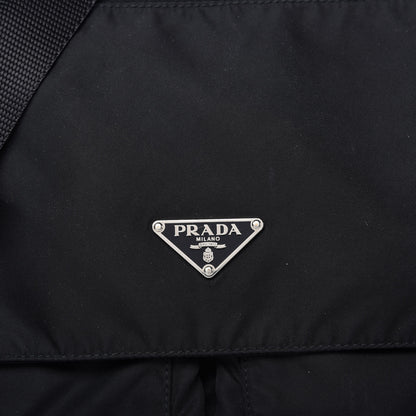 Prada Nylon Vela Messenger Bag Black 9 of 12