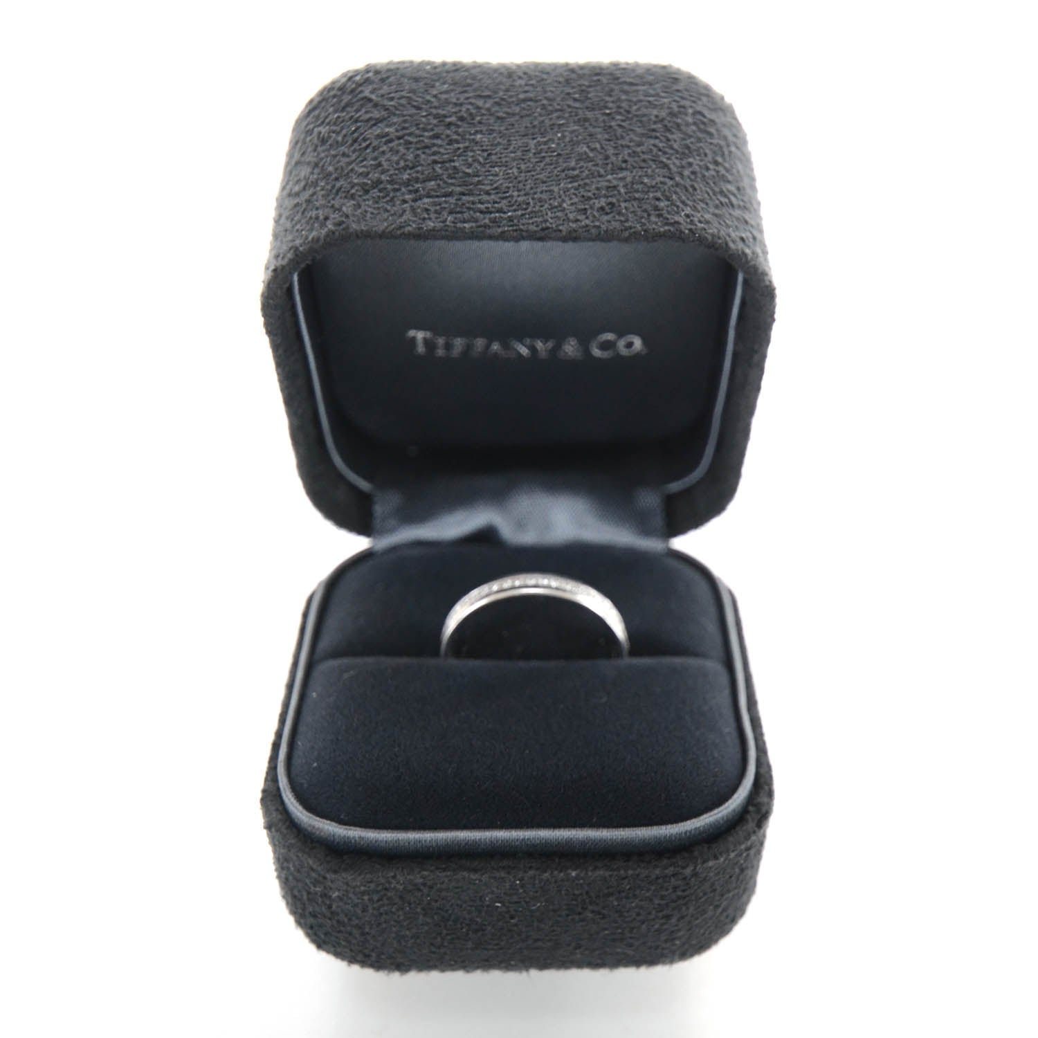 Tiffany 18k White Gold and Diamond Metro Ring Size 6 4 of 5