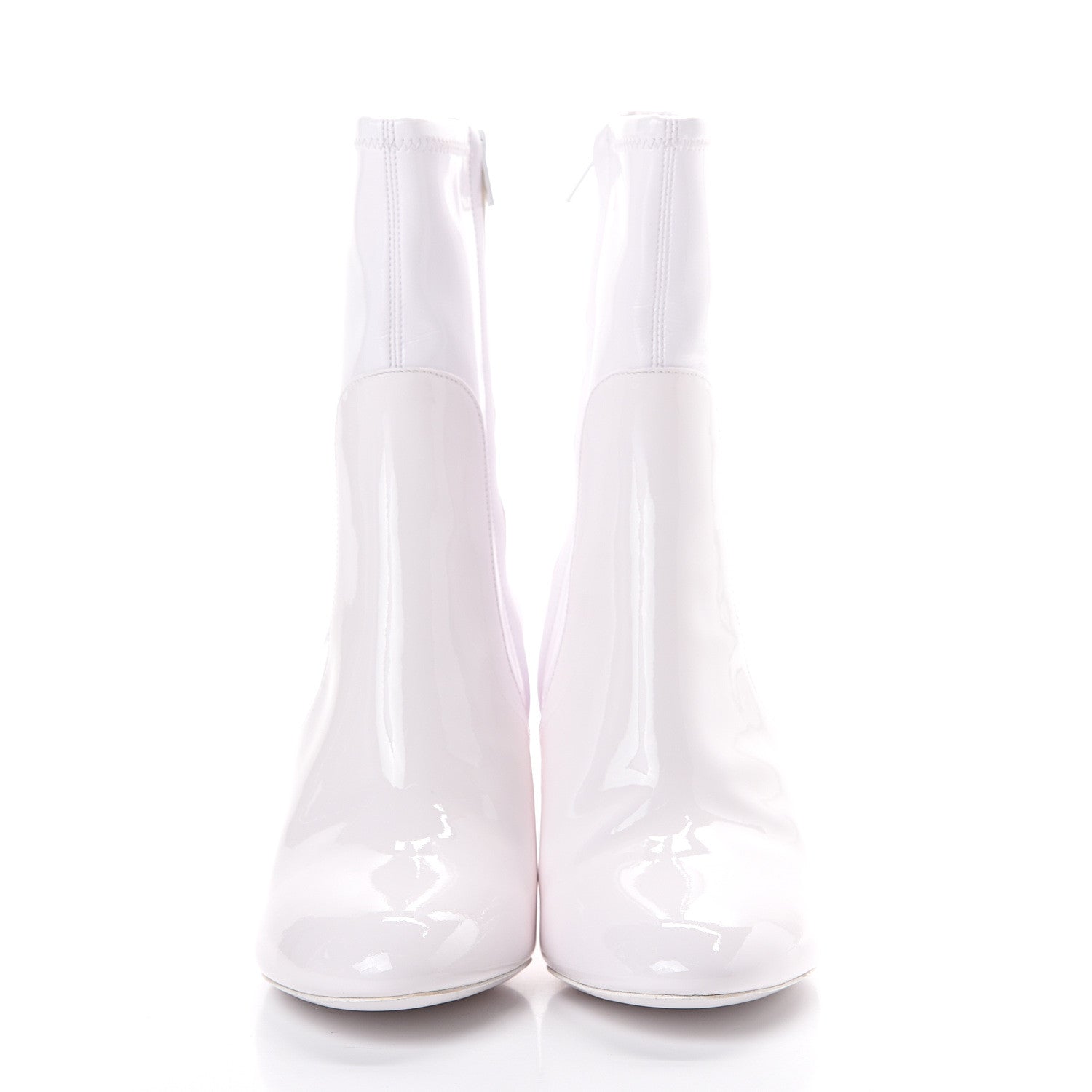 Louis Vuitton Patent Silhouette Ankle Boots 39 White 2 of 8