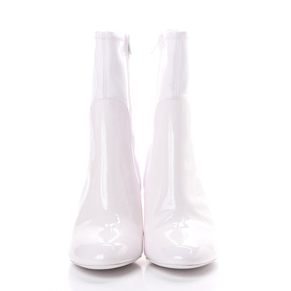 Louis Vuitton Patent Silhouette Ankle Boots 39 White 2 of 8