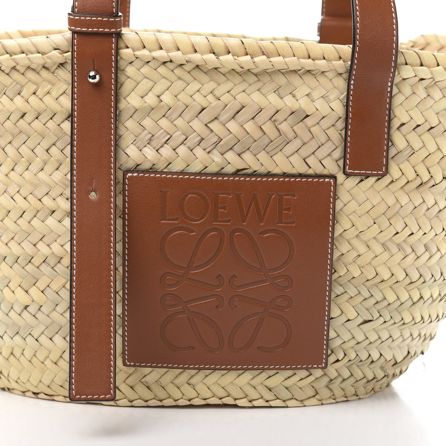 Raffia Basket Tote Bag Natural Tan